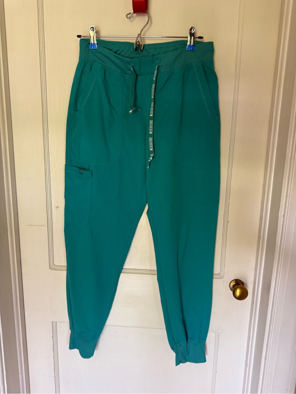 Med Couture Teal Drawstring Jogger Pants